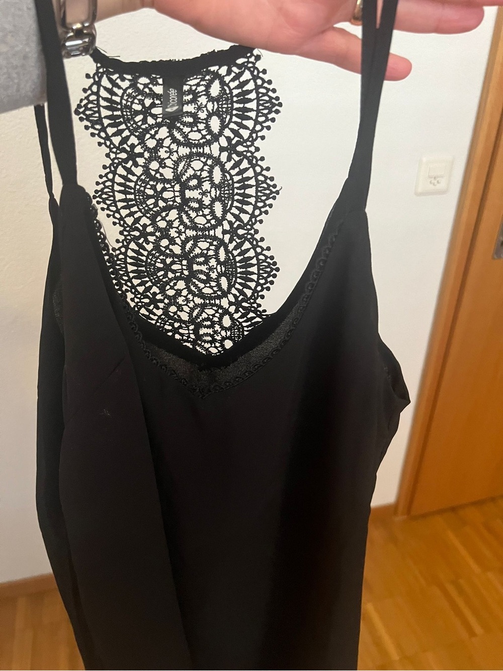 Black Lace-Back Camisole Tank Top